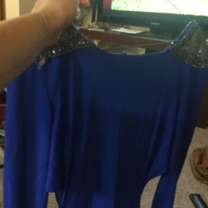 Blue cutout dress